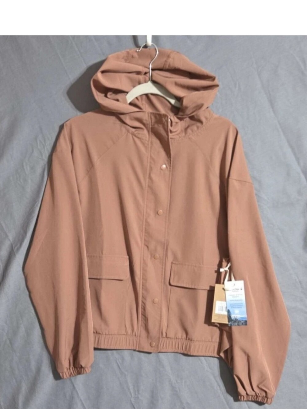 Bearpaw Outdoors Water Resistant Hooded‎ Jacket Size M Packable w/ Bag NEW